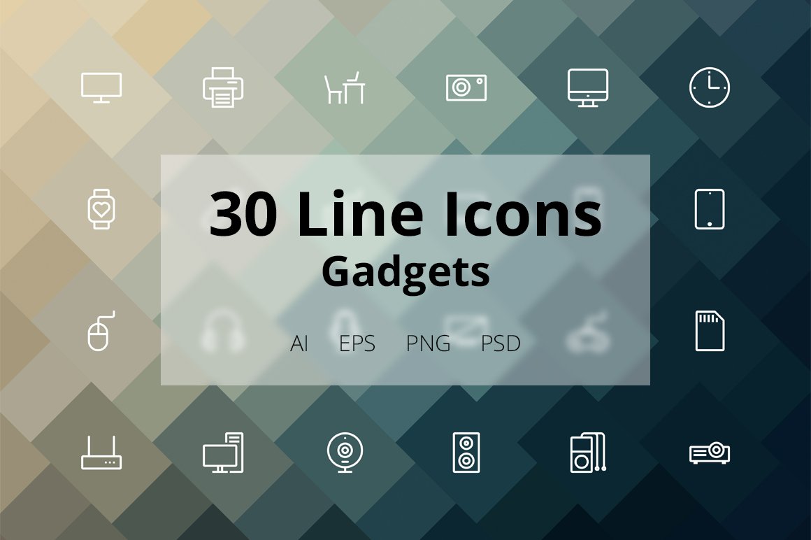 Gadgets Line Icons cover image.