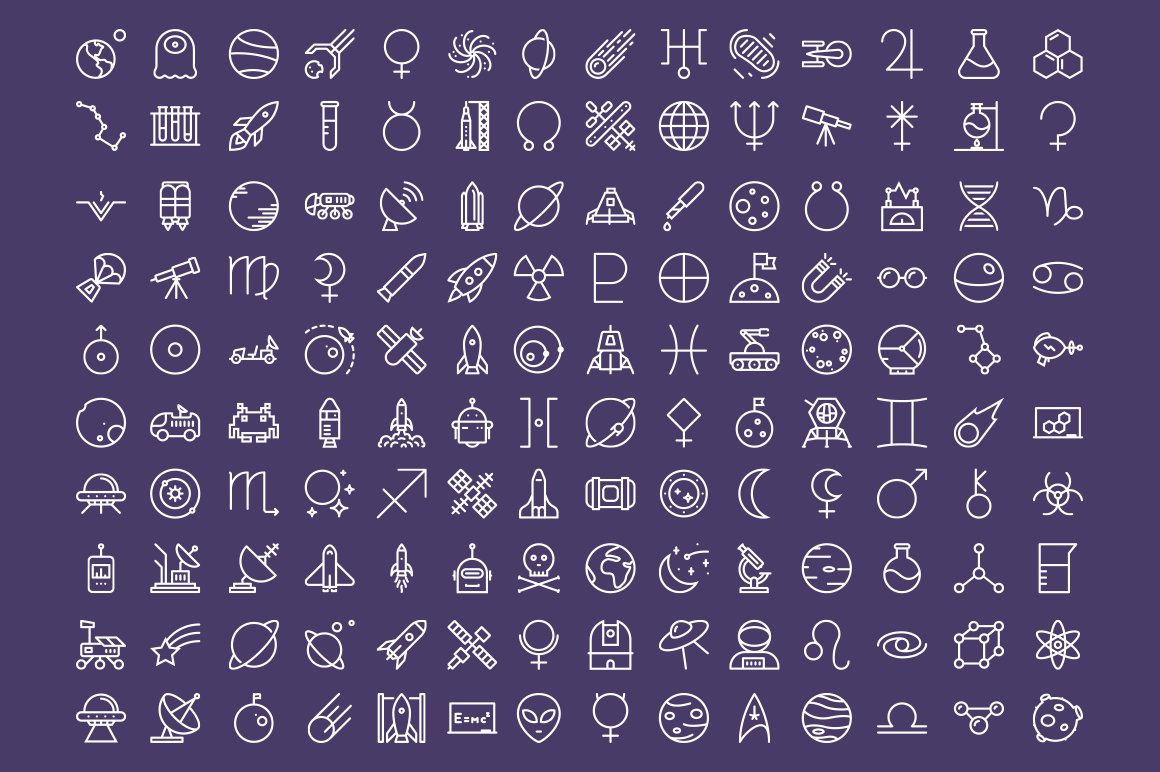 140 Galaxy Icon Pack PART 2 - $5 preview image.