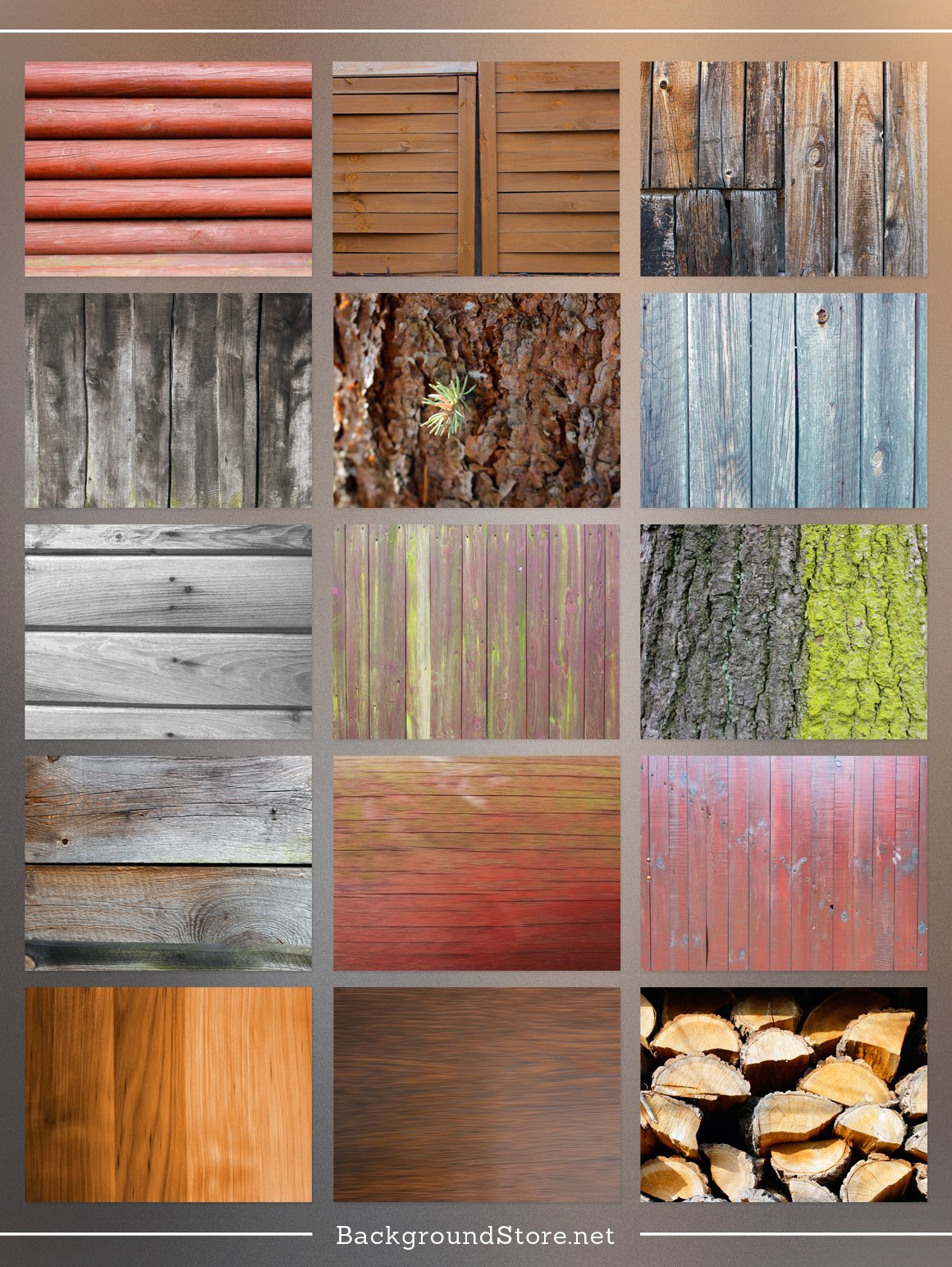 Wood Textures Set preview image.