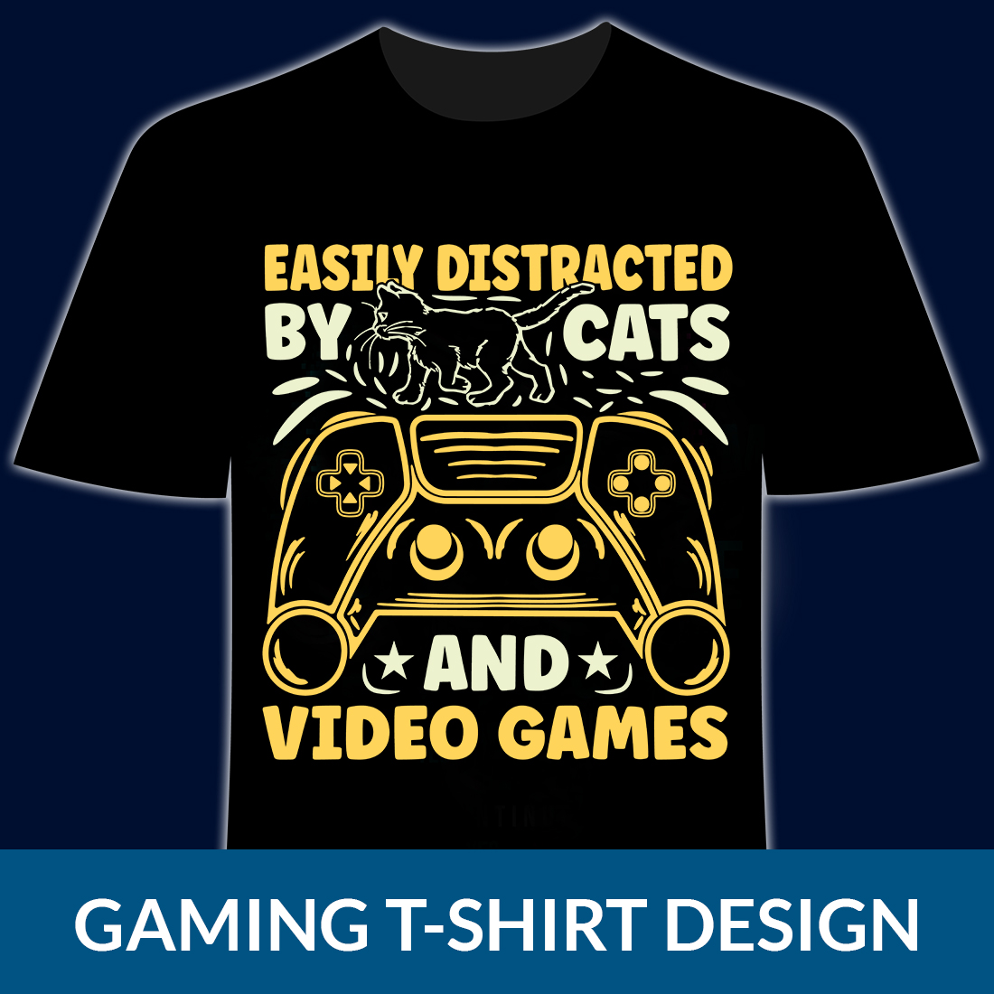 Gaming T-Shirt Design cover image.