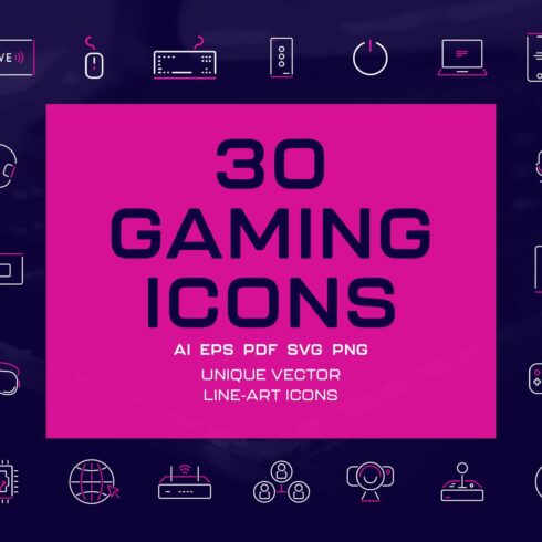 30 Gaming Icons cover image.