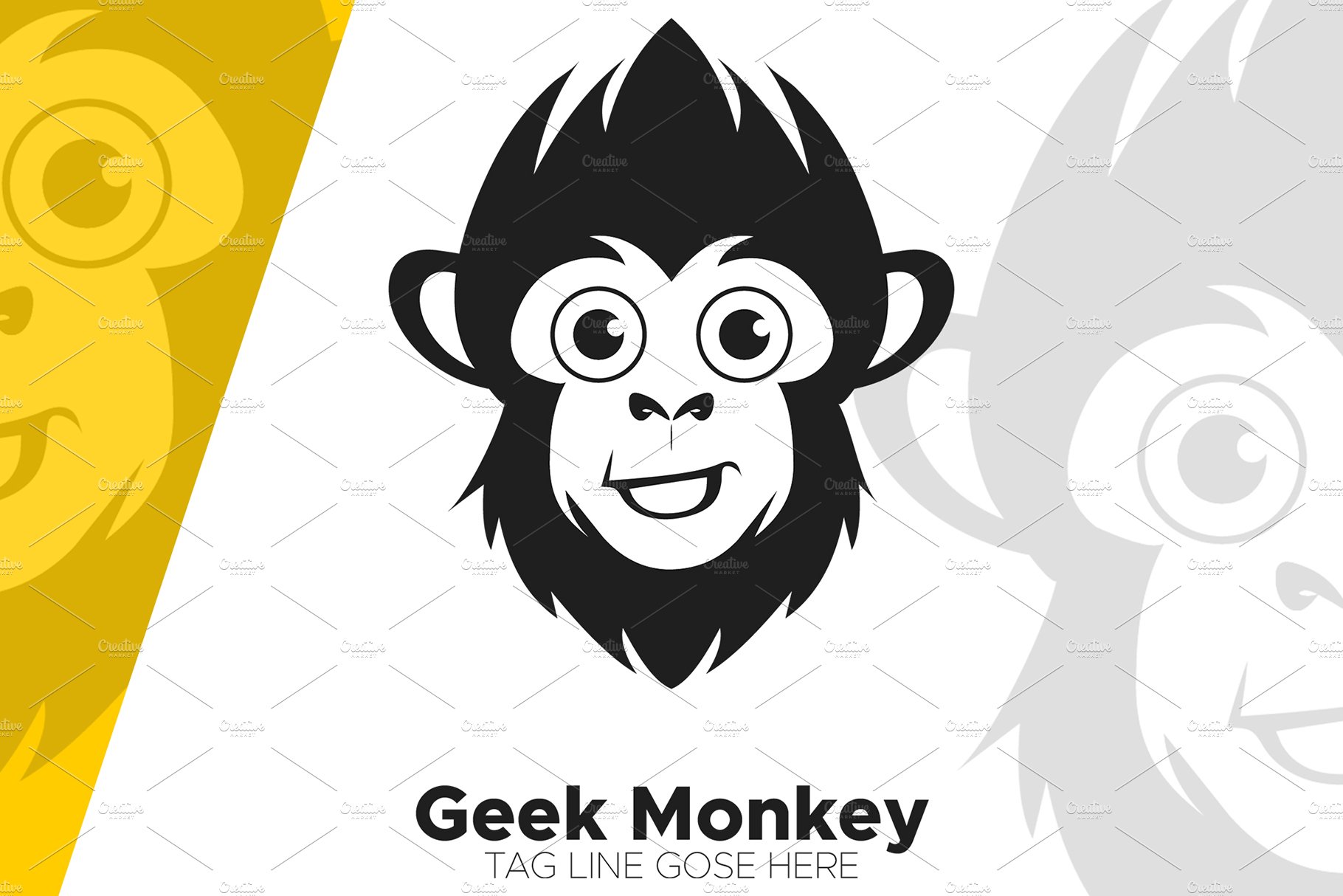 Geek Monkey Logo Design preview image.