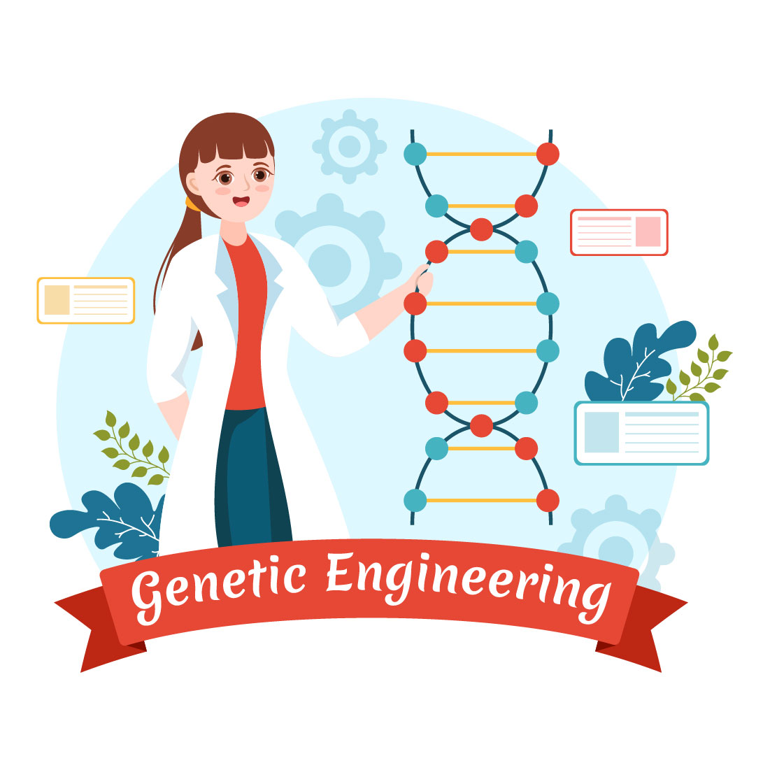 13 Genetic Engineering and DNA Modifications Illustration preview image.