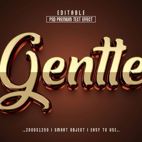 3d text effect that looks like the word genite.