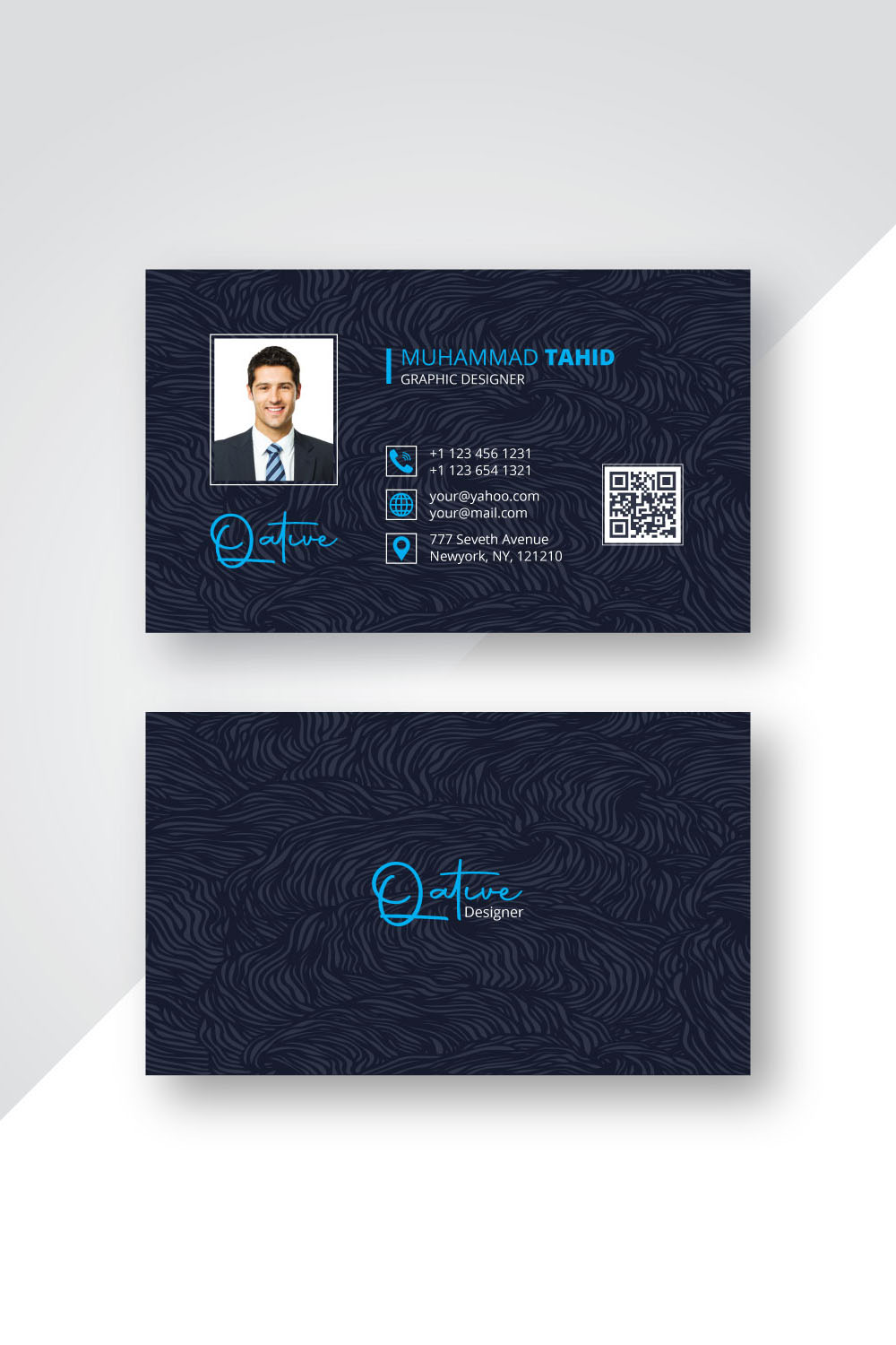 Geographic Business Card Vol 1 pinterest preview image.