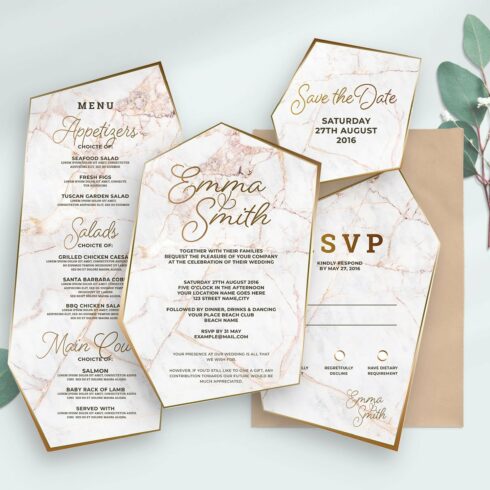Geometric Wedding Templates Suite cover image.