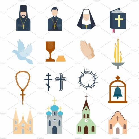 Religion icons vector illustration. cover image.