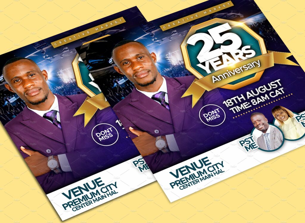 Church Anniversary Flyer Template – MasterBundles