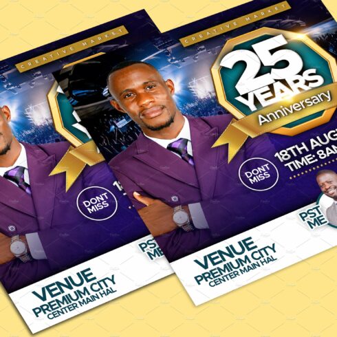 Church Anniversary Flyer Template cover image.