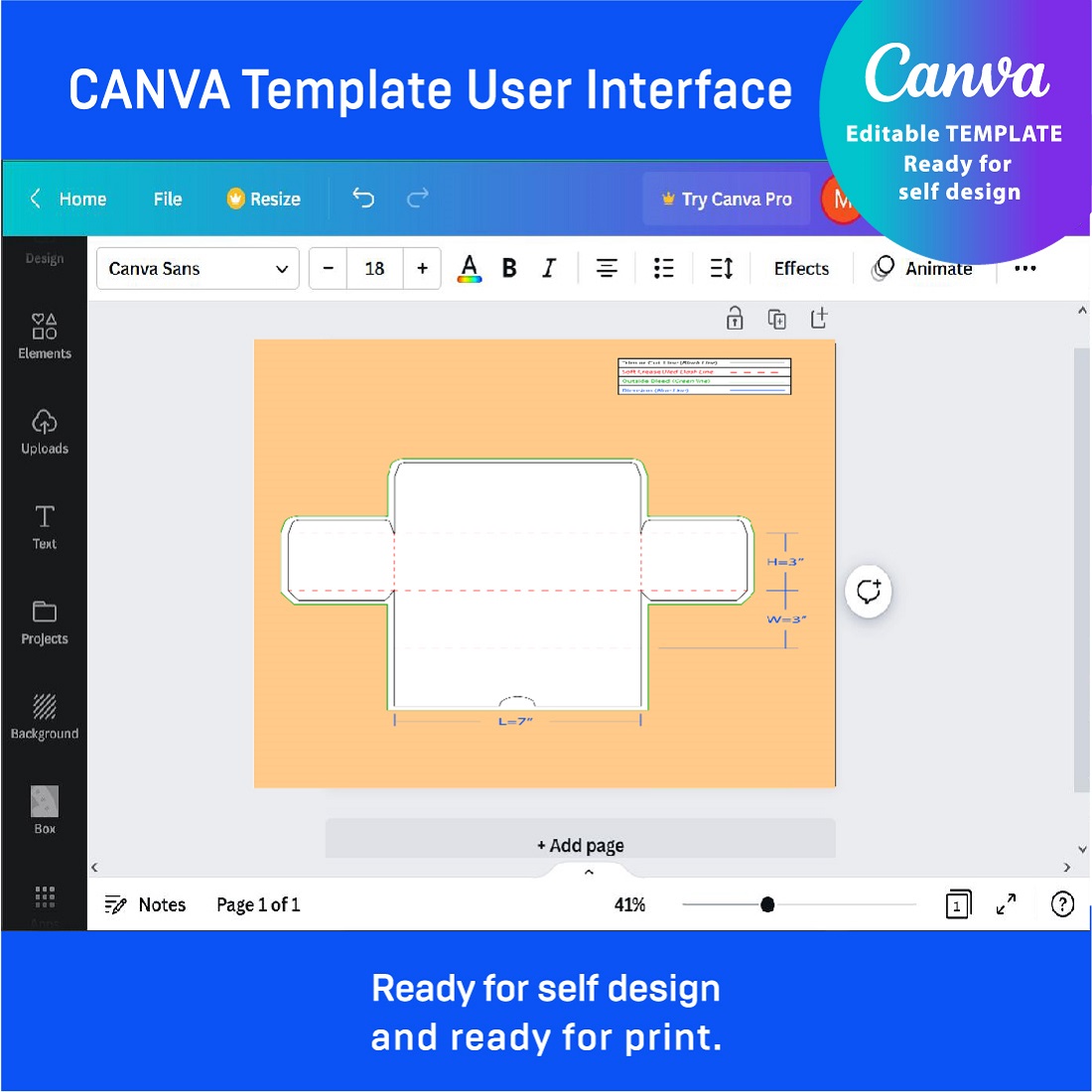 Screen shot of a computer screen with the text canva template user interface.