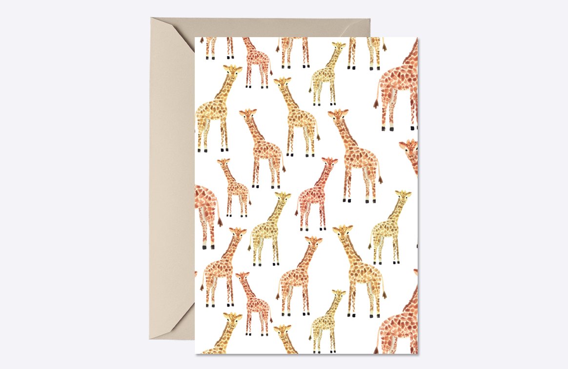 Giraffe Baby Shower Invite preview image.