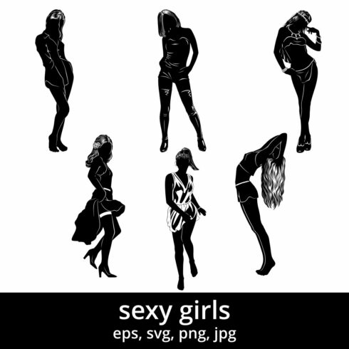 Sexy Girls Silhouettes SVG cover image.