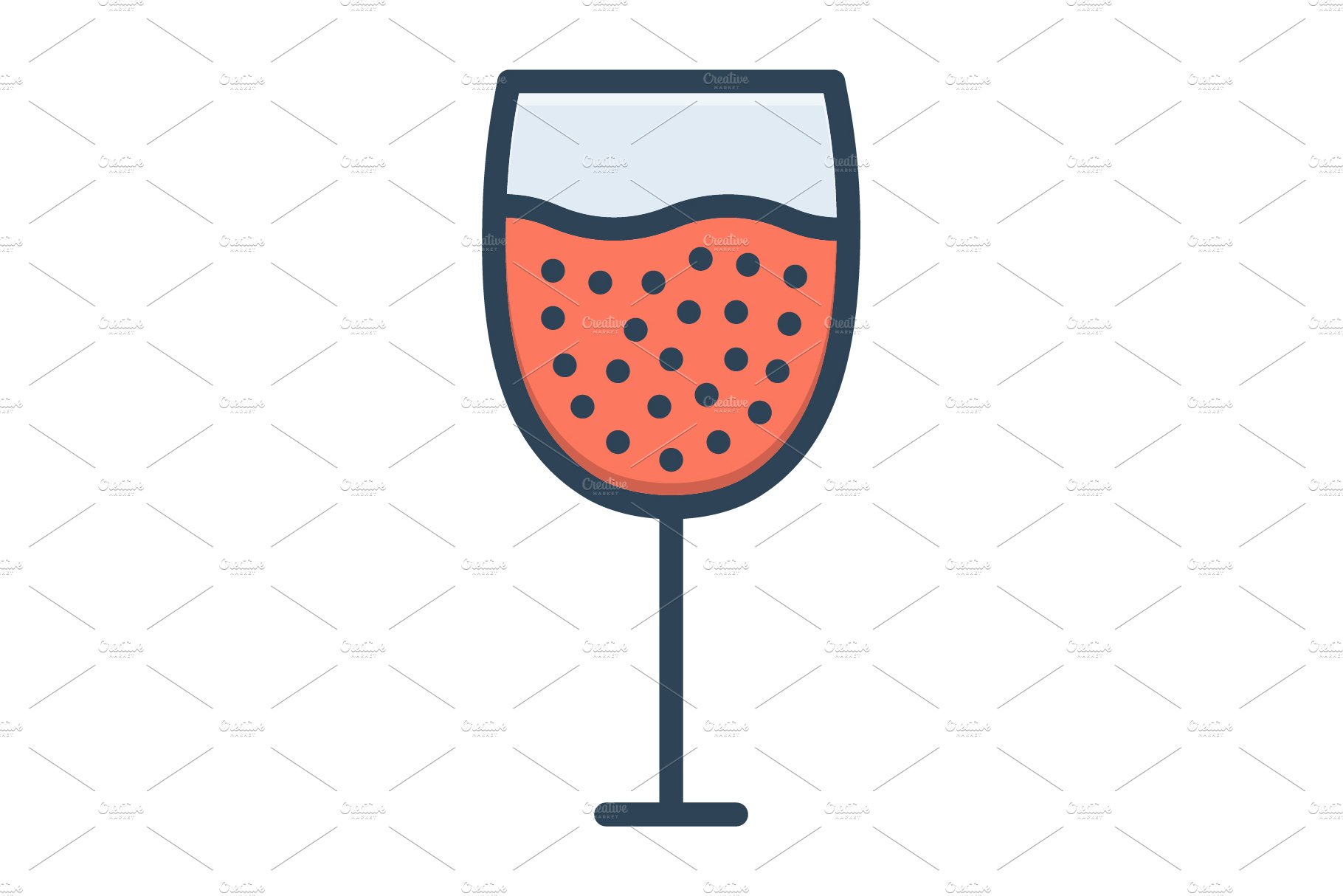 Glass wineglass color icon cover image.