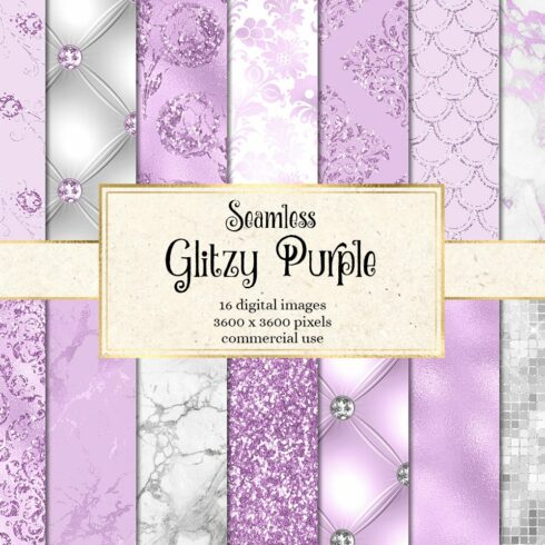 Glitzy Purple Digital Paper cover image.