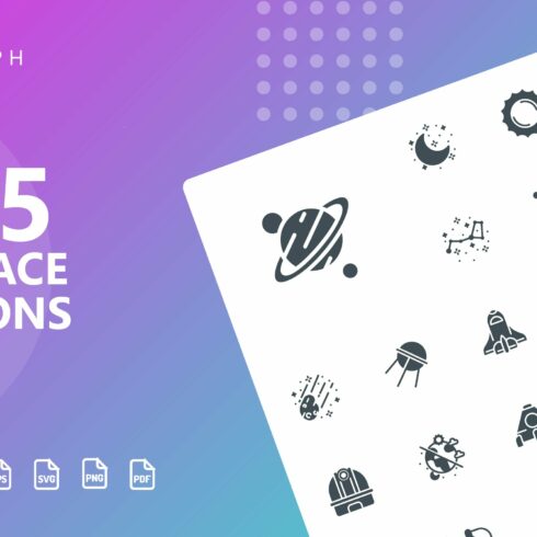 Space Glyph Icons cover image.