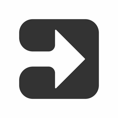 Arrow in square glyph icon cover image.