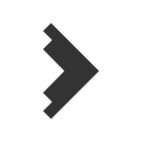 Right arrowhead glyph icon cover image.
