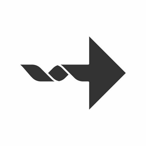 Right curved arrow glyph icon cover image.