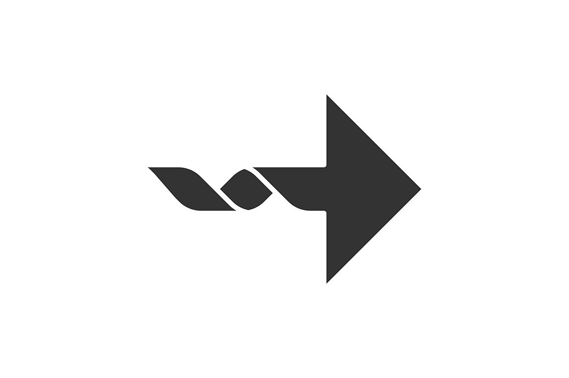 Right curved arrow glyph icon cover image.