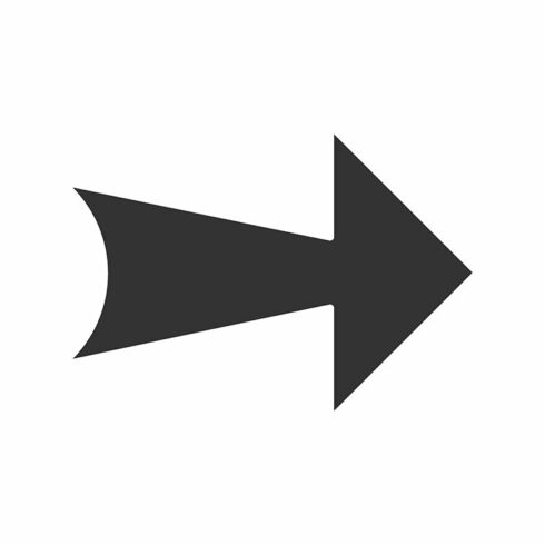 Wide arrow glyph icon cover image.