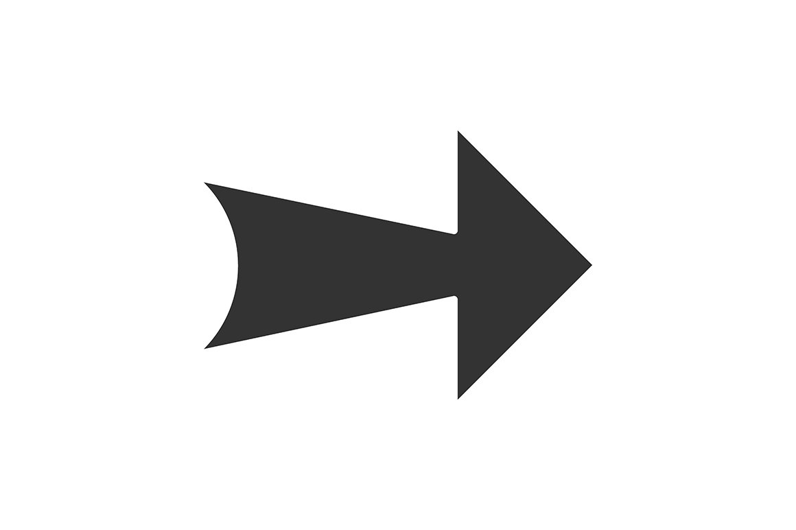 Wide arrow glyph icon cover image.