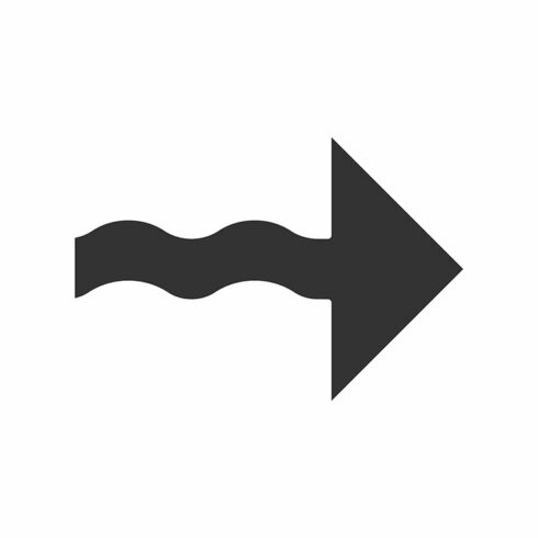 Wavy arrow glyph icon cover image.