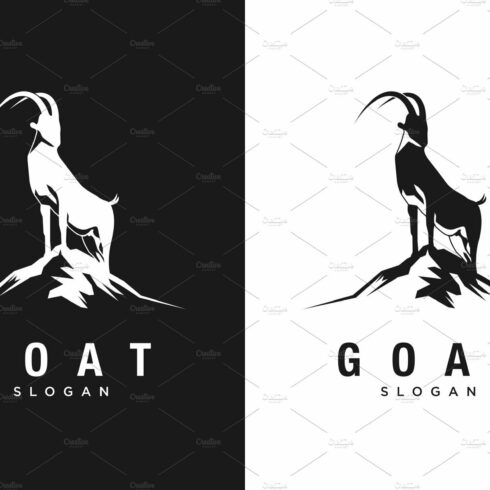 Goat Logo Design Template cover image.