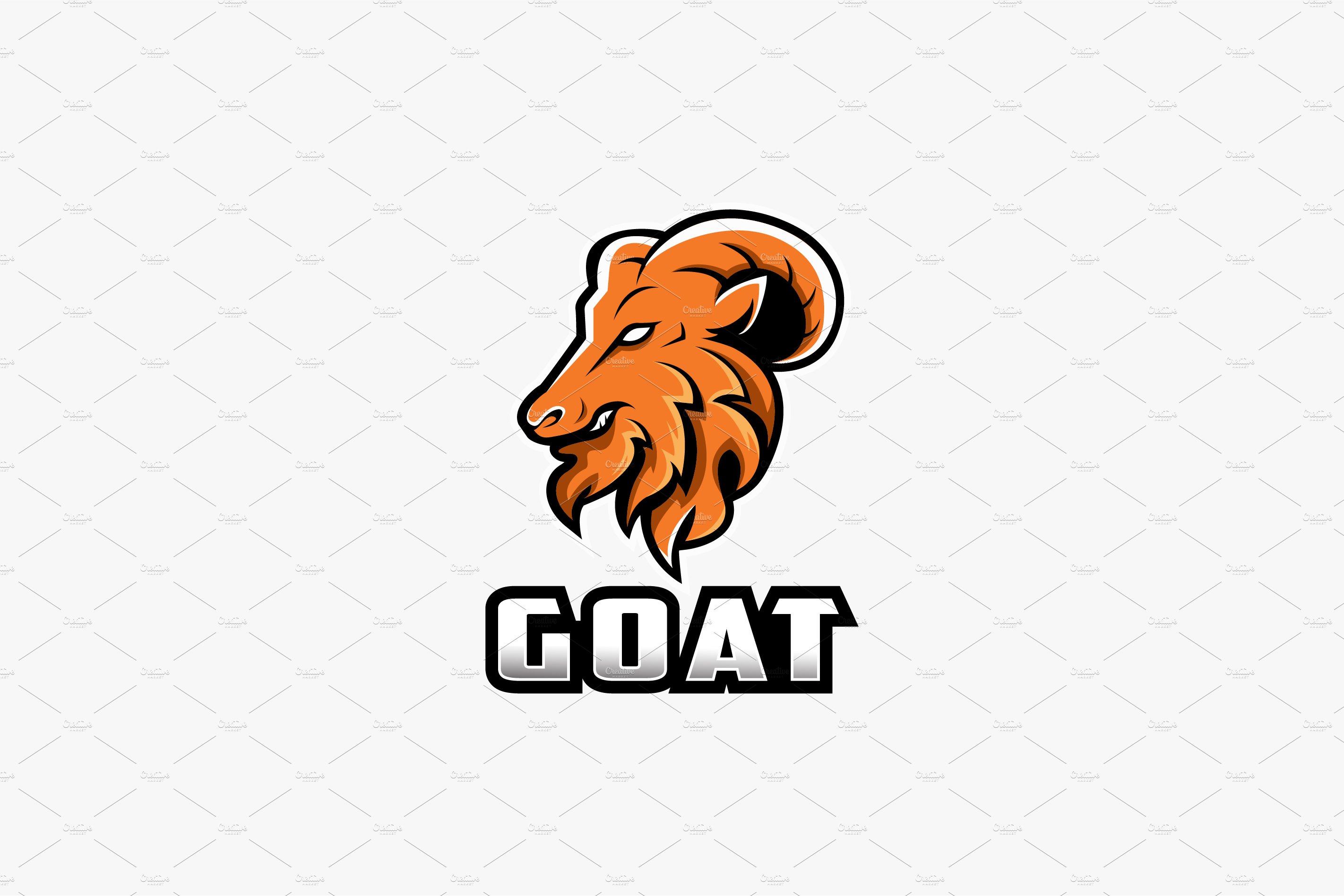 Aggressive powerful Goat mascot logo cover image.