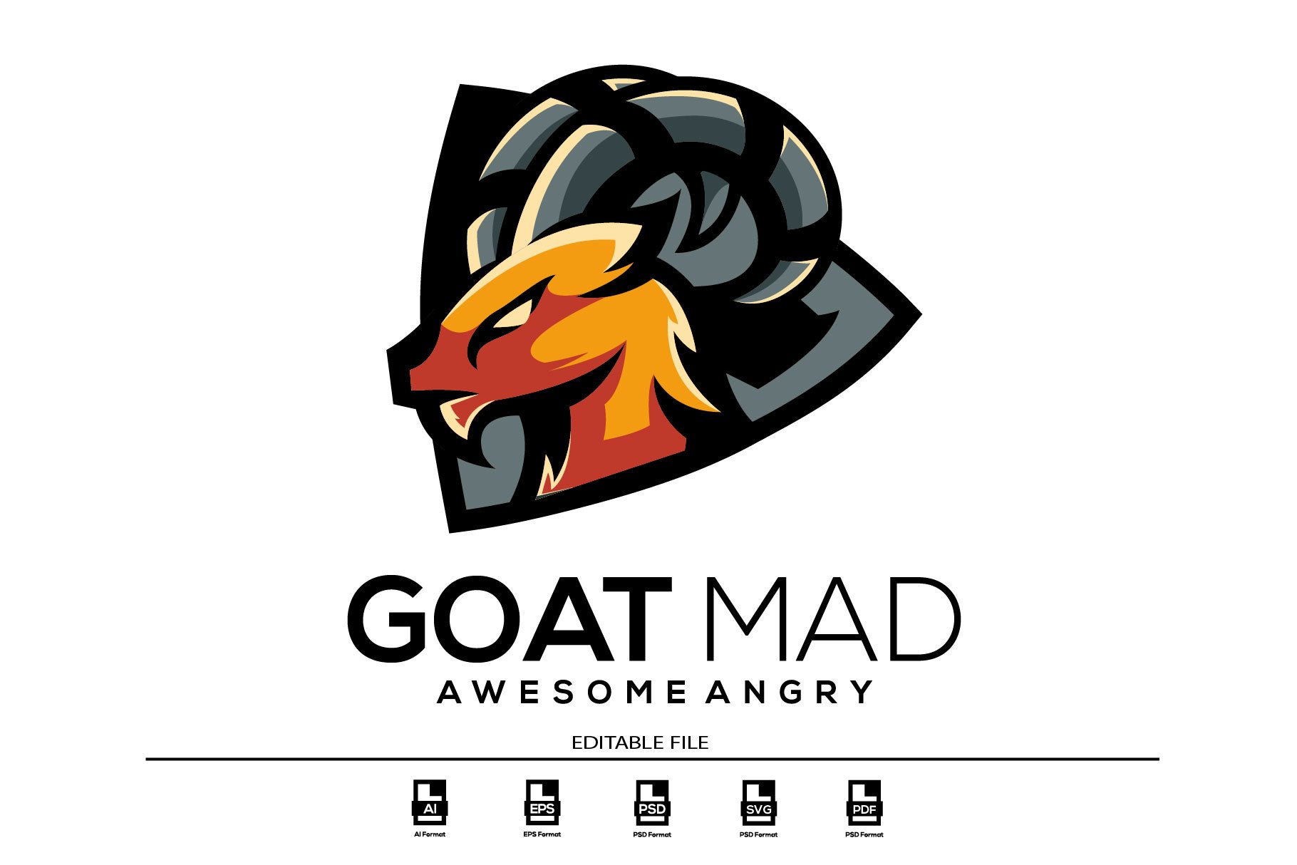goat mascot logo illustration cover image.