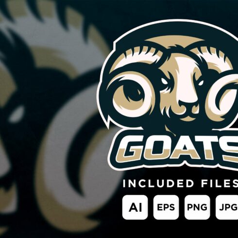 Goats - mascot logo for a team cover image.