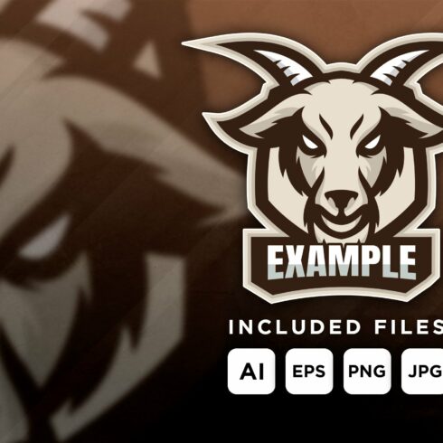 Goat - mascot logo for a team cover image.