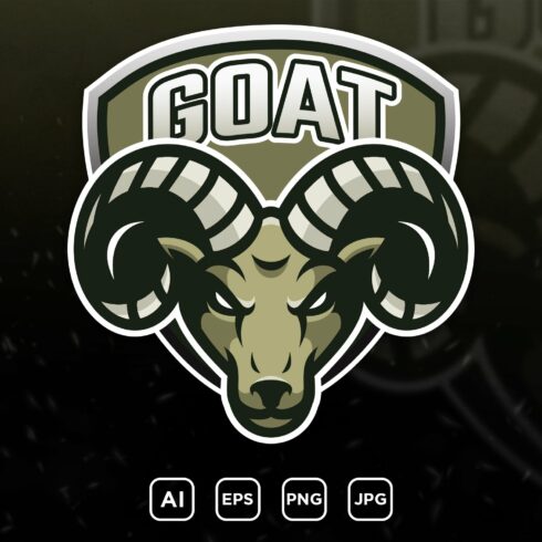 Goat - mascot logo for a team cover image.