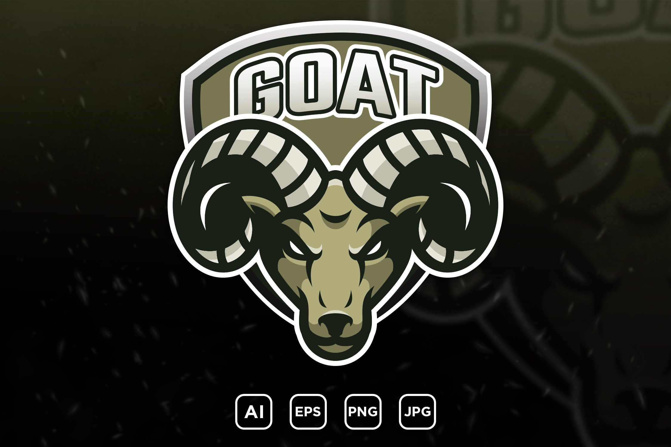 Goat - mascot logo for a team cover image.