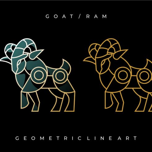 Pack of Lineart Goat or Ram Tattoo cover image.