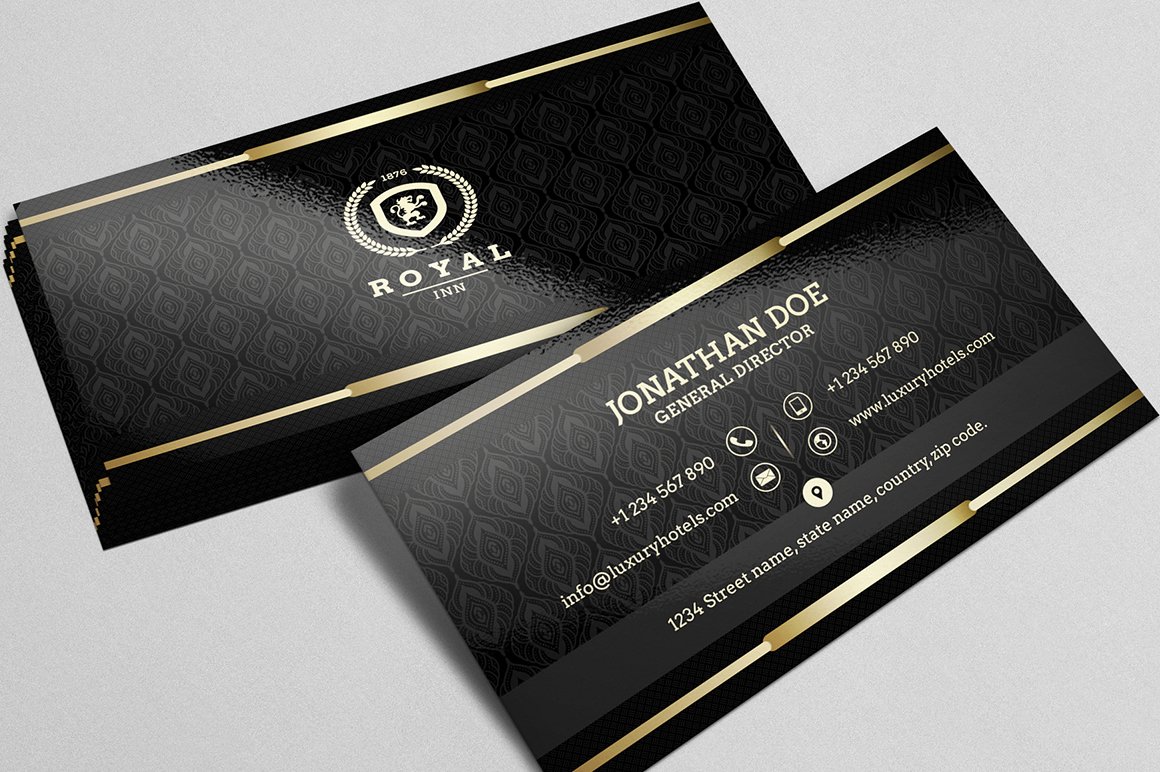 Gold and Black business card #40 preview image.
