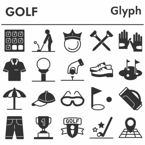 Set, golf icons set_1 cover image.