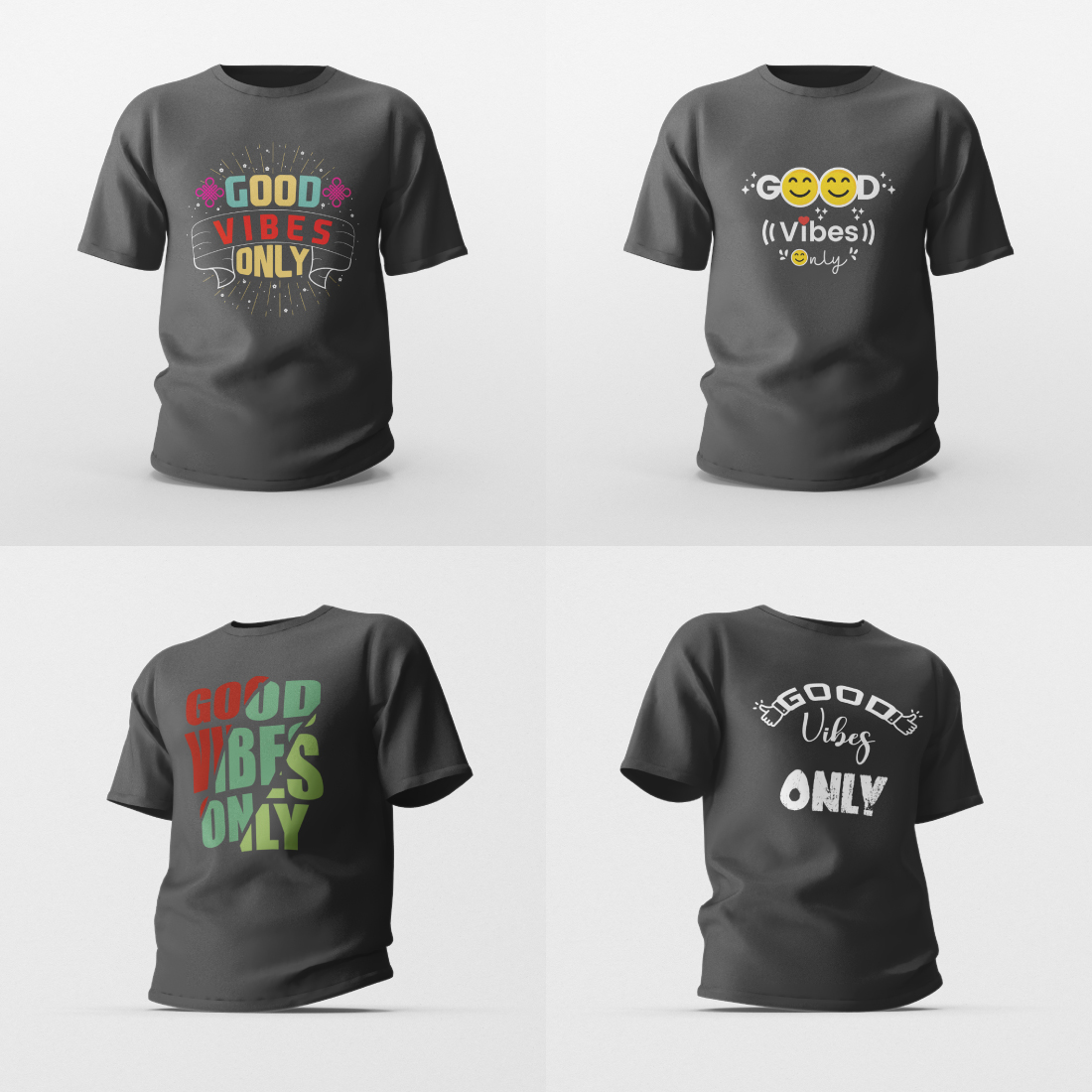 Good Vibes Only T-shirt Design preview image.