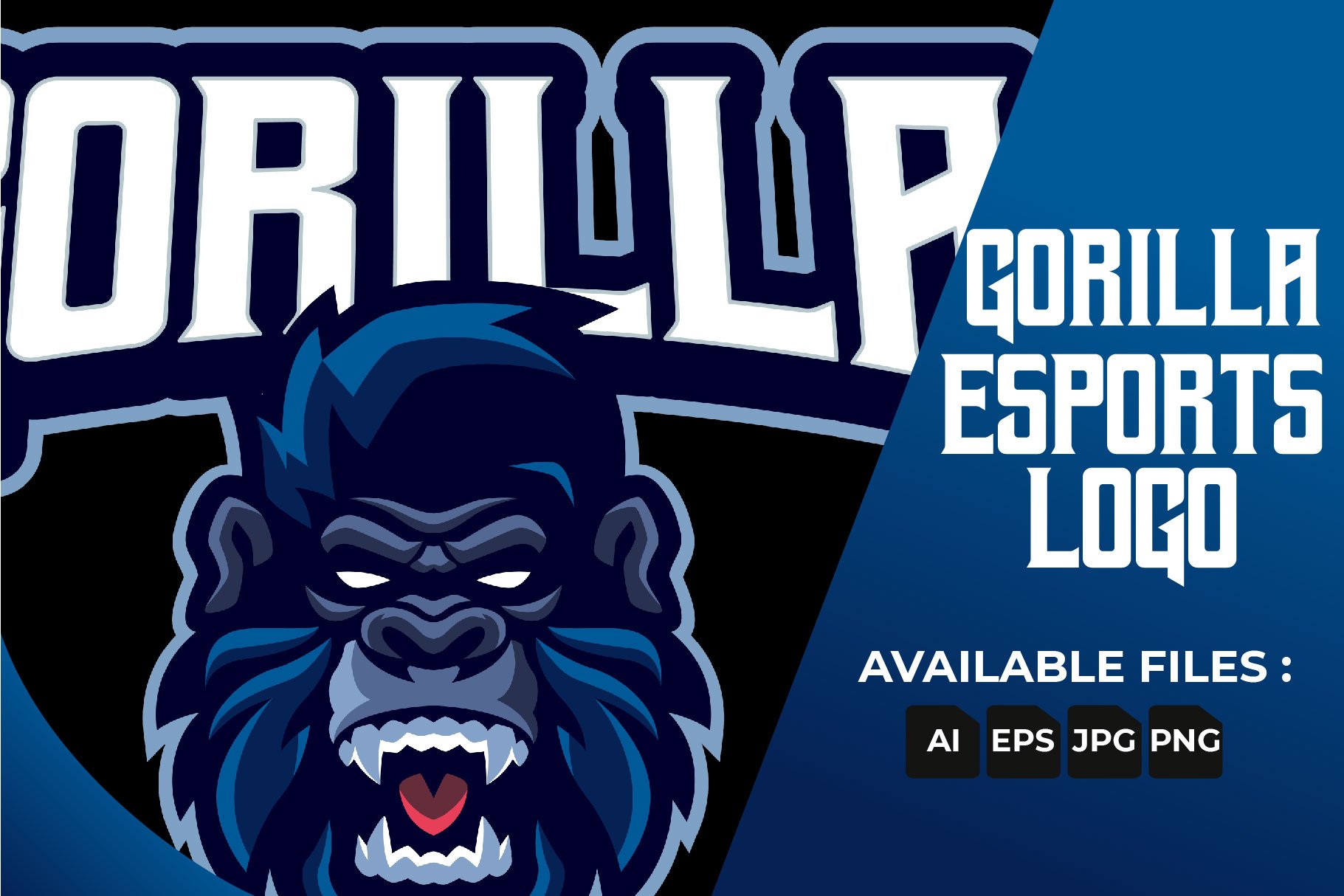 Gorilla Esports Logo Templates cover image.