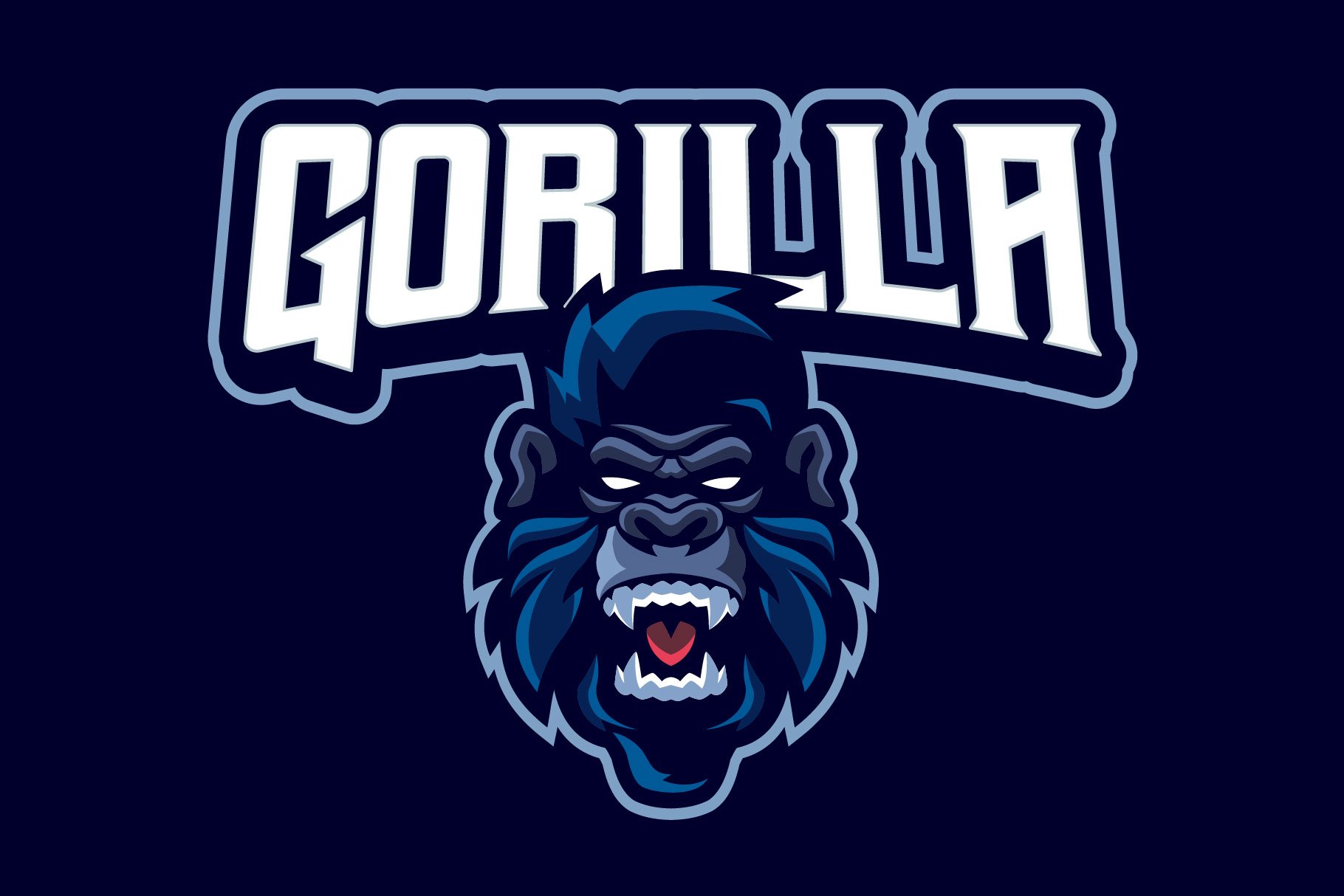 Gorilla Esports Logo Templates preview image.