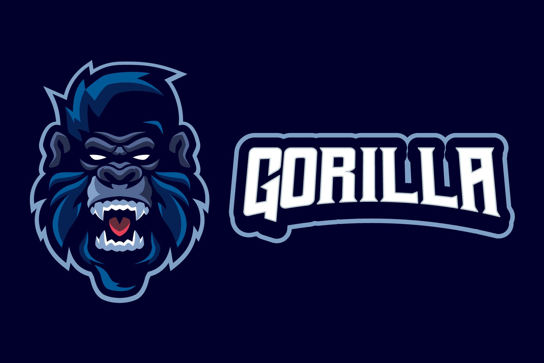 Premium Vector  Gorilla sport and esport team mascot logo template
