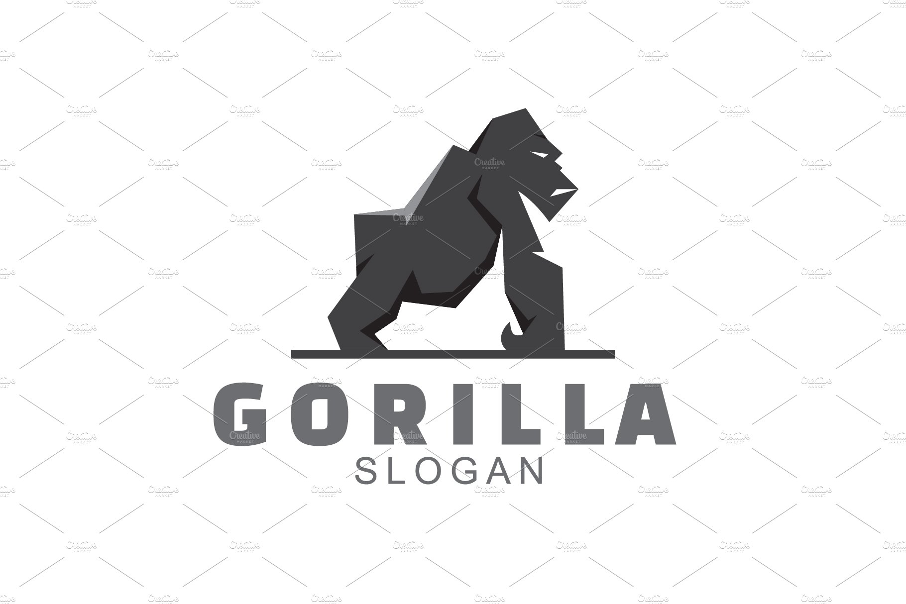 Gorilla logo design template cover image.