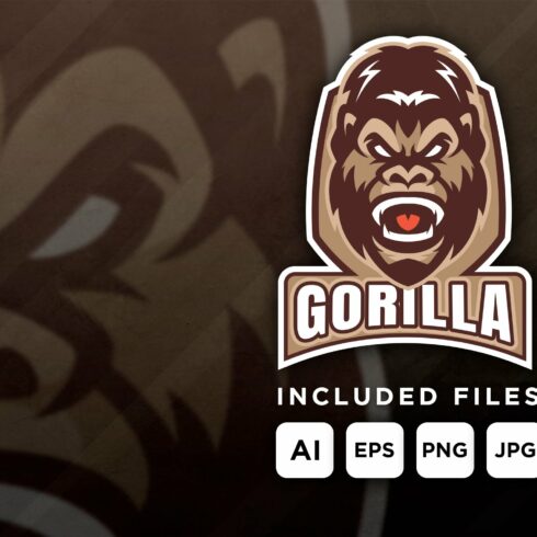 Gorilla - mascot logo for a team cover image.