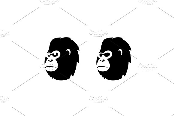 Gorilla Monkey Head Vector Logo cover image.