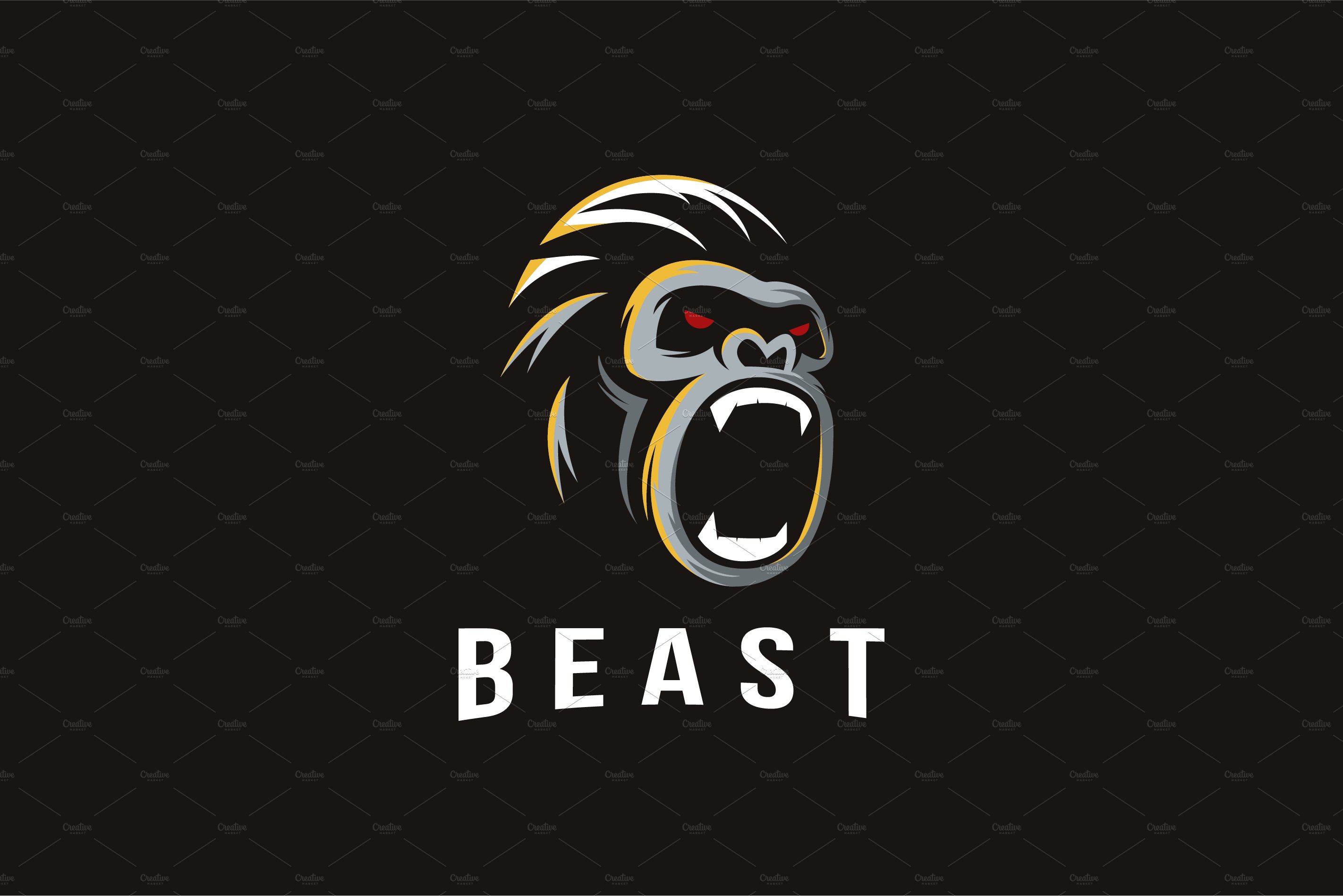 Simple powerful gorilla head logo cover image.