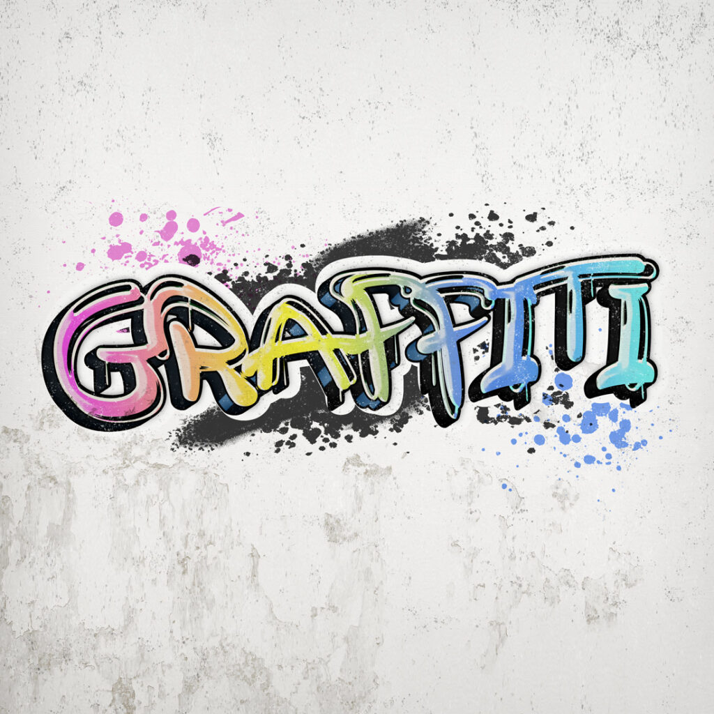 Graffiti Text Effect fully Editable - MasterBundles