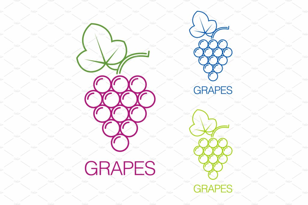 Grape sign. Logo wine production – MasterBundles