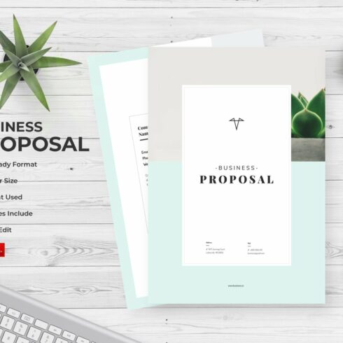 Minimal Business Proposal Template cover image.