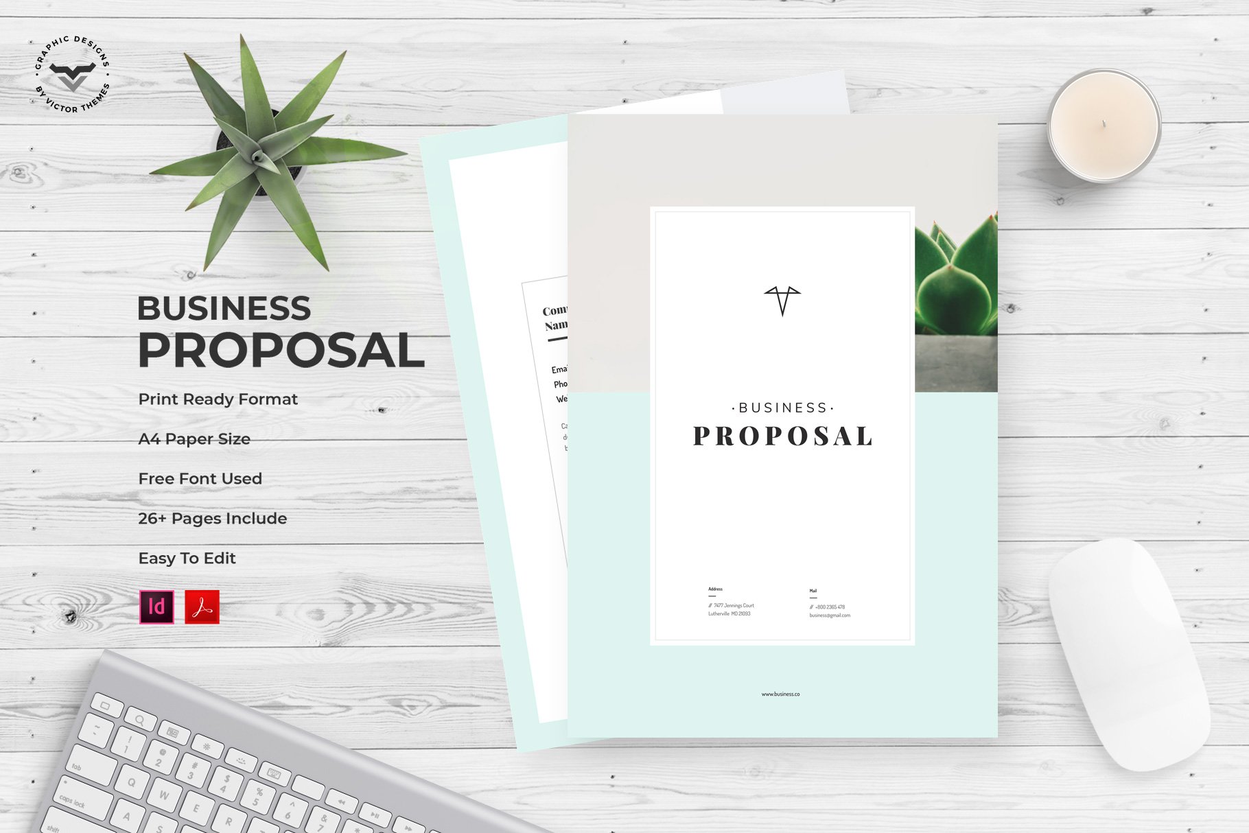 Minimal Business Proposal Template cover image.