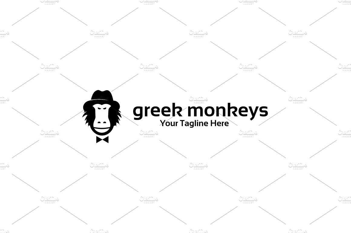 greek monkeys - Logo Template preview image.