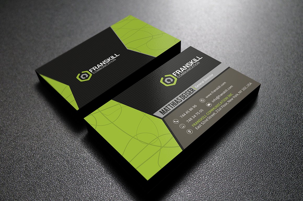 green business card 15